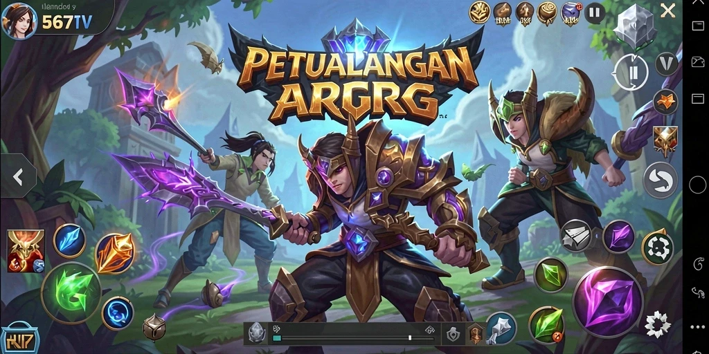 Tampilan gameplay ARPG 567TV yang penuh aksi dan imersif.