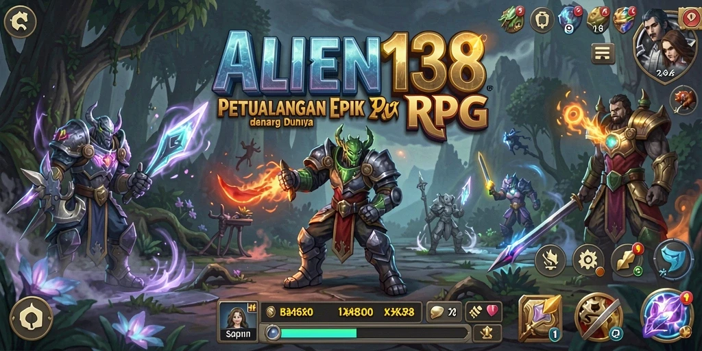 Screenshot utama ALIEN138 menampilkan aksi seru dalam dunia RPG.
