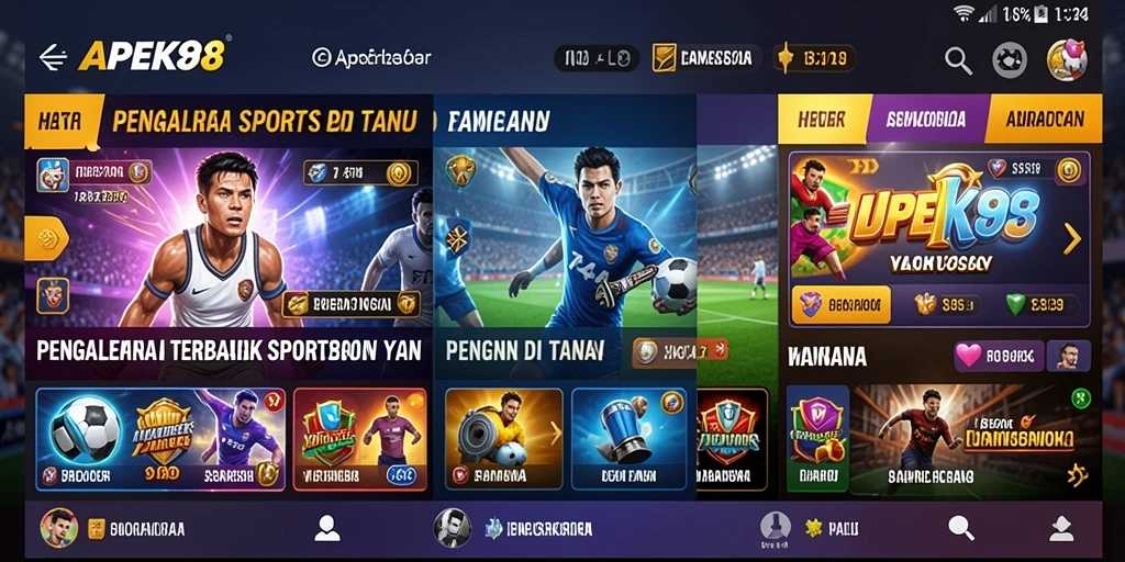 Tampilan antarmuka APEK88 saat menampilkan pilihan taruhan olahraga.