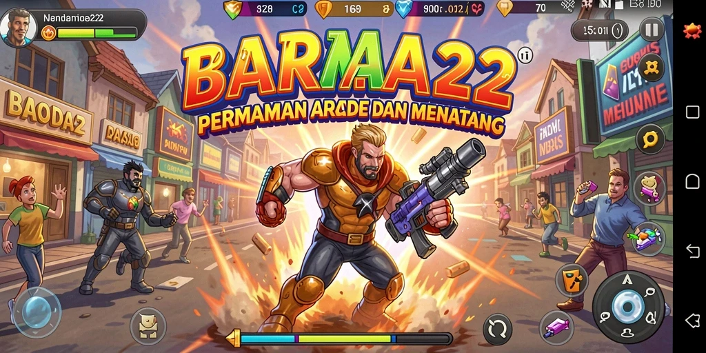 Tampilan gameplay seru dalam BARA22 yang penuh tantangan.