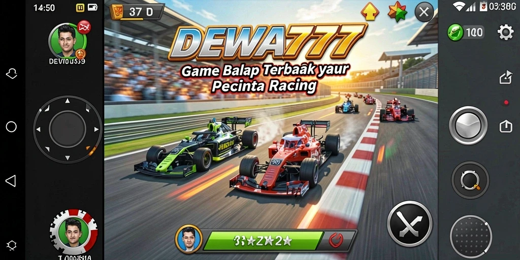Gameplay balap yang mendebarkan dengan grafik memukau.
