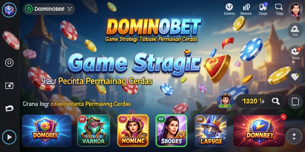 Screenshot menunjukkan permainan strategi mendebarkan di DOMINOBET.