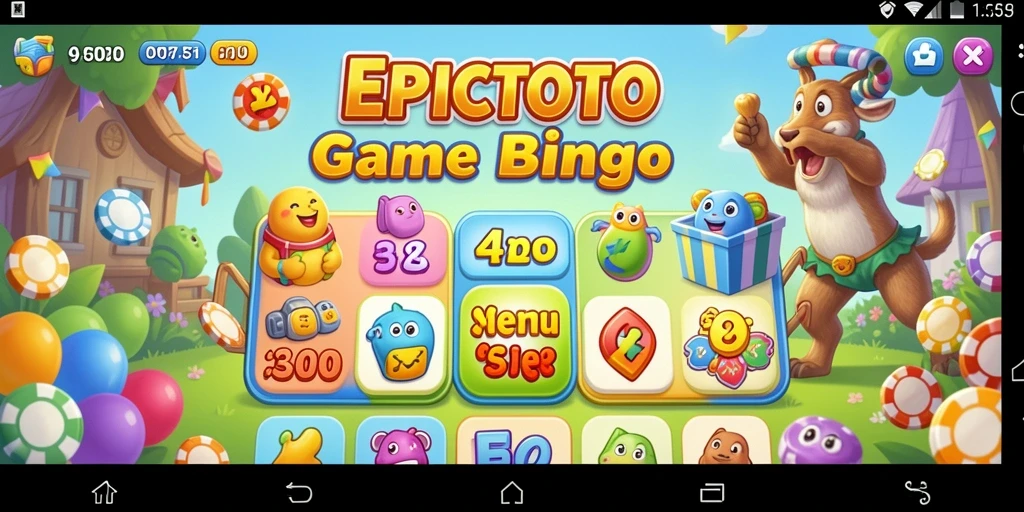Tampilan menarik dari permainan Bingo EPICTOTO yang mengasyikkan.
