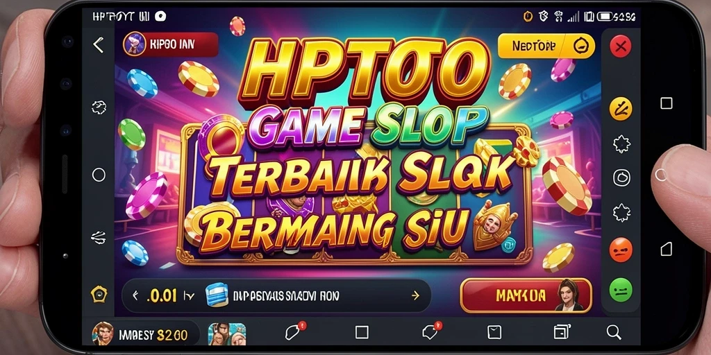 Screenshot gameplay HPTOTO menunjukkan suasana Slot yang seru dan penuh warna.