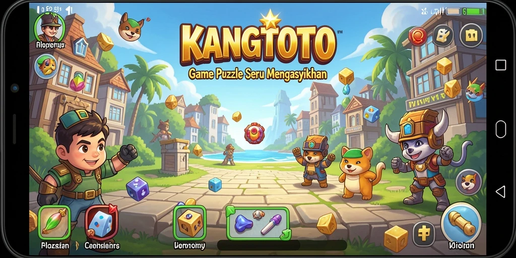 Screenshot gameplay KANGTOTO yang menampilkan puzzle menantang.