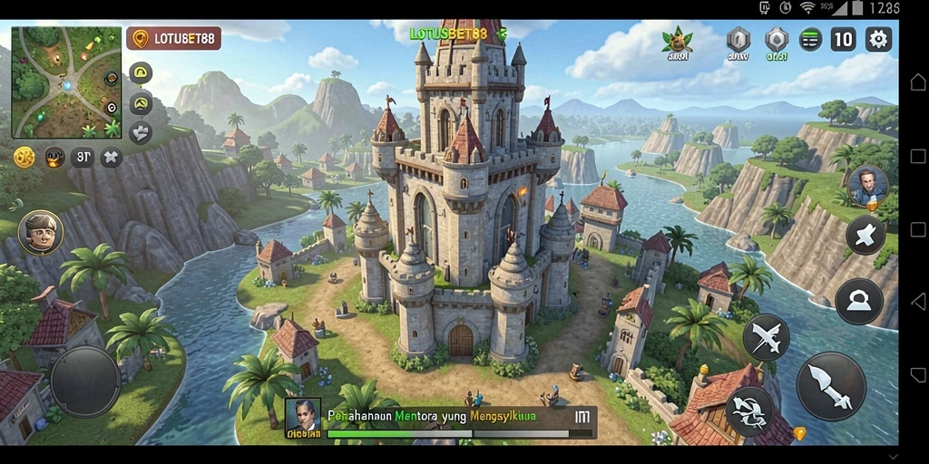 Screenshot utama LOTUSBET88 menampilkan serunya gameplay Tower Defense.
