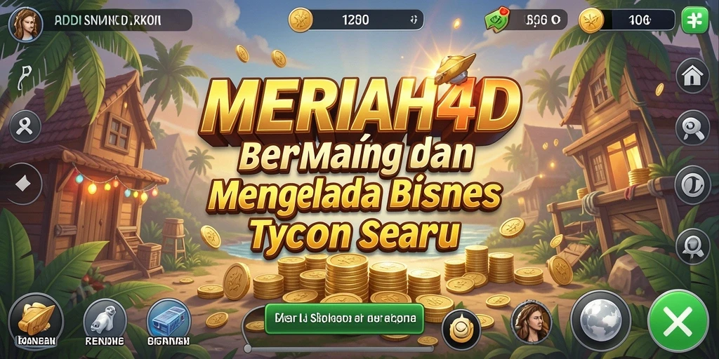 Tampilan gameplay menarik dari MERIAH4D dalam pengelolaan bisnis Tycoon.