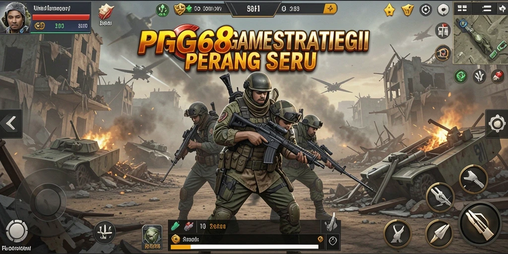 Tampilan gameplay PGG68 dengan pertempuran strategi yang mendebarkan.