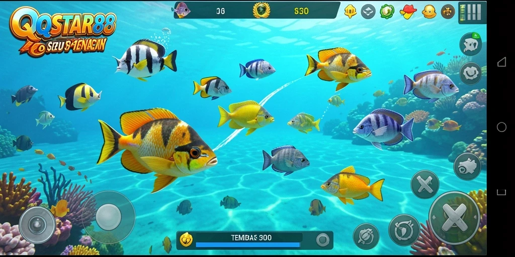 Tampilan gameplay seru di QQSTAR88 dengan berburu ikan.