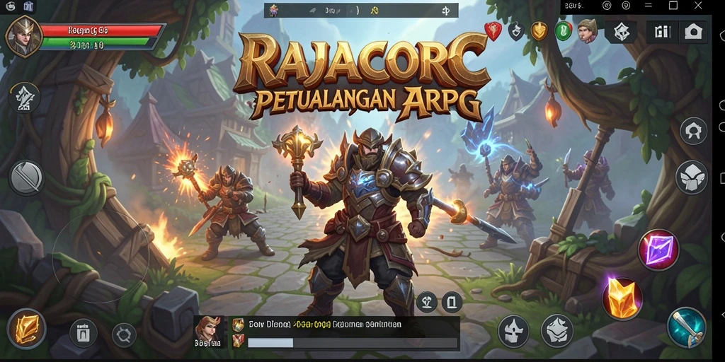 Screenshot gameplay RAJACORC yang menampilkan aksi petualangan seru.
