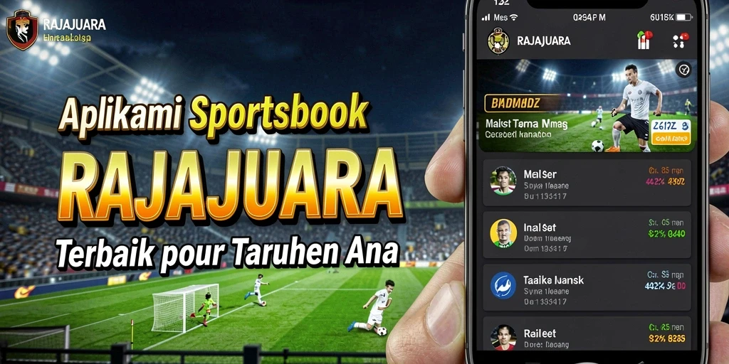 Tampilan antarmuka aplikasi RAJAJUARA menampilkan berbagai opsi taruhan olahraga.