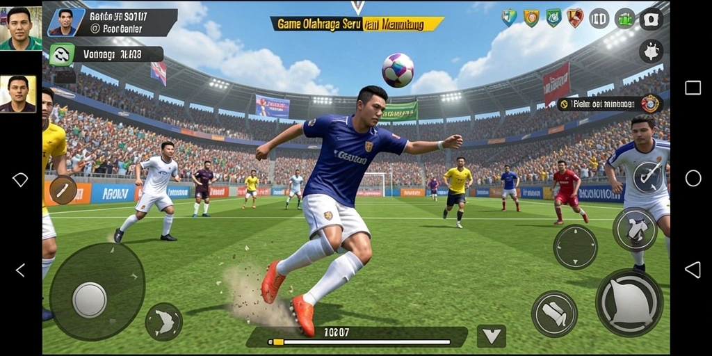 Tampilan gameplay seru dari SD107 dengan aksi olahraga yang mendebarkan.