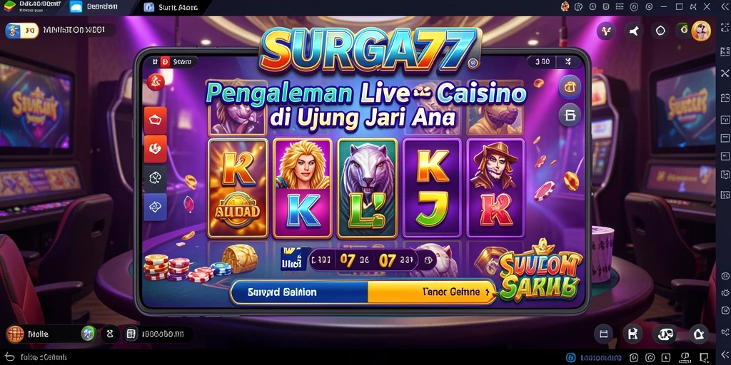 Tampilan menarik dari gameplay SURGA77 di Live Casino.