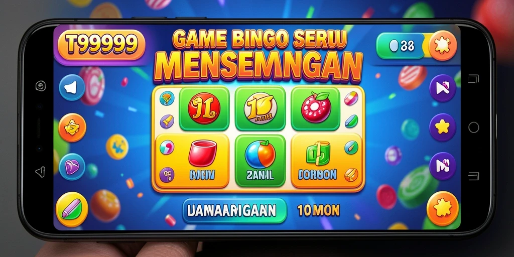 Tangkapan layar T9999 yang menunjukkan gameplay seru Bingo.