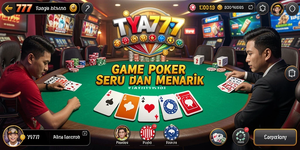 Tampilan gameplay poker yang mendebarkan di TYA777.