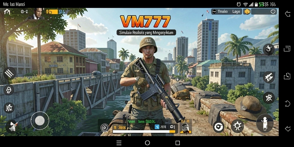 Screenshot VM777 menampilkan gameplay seru dalam simulasi interaktif.