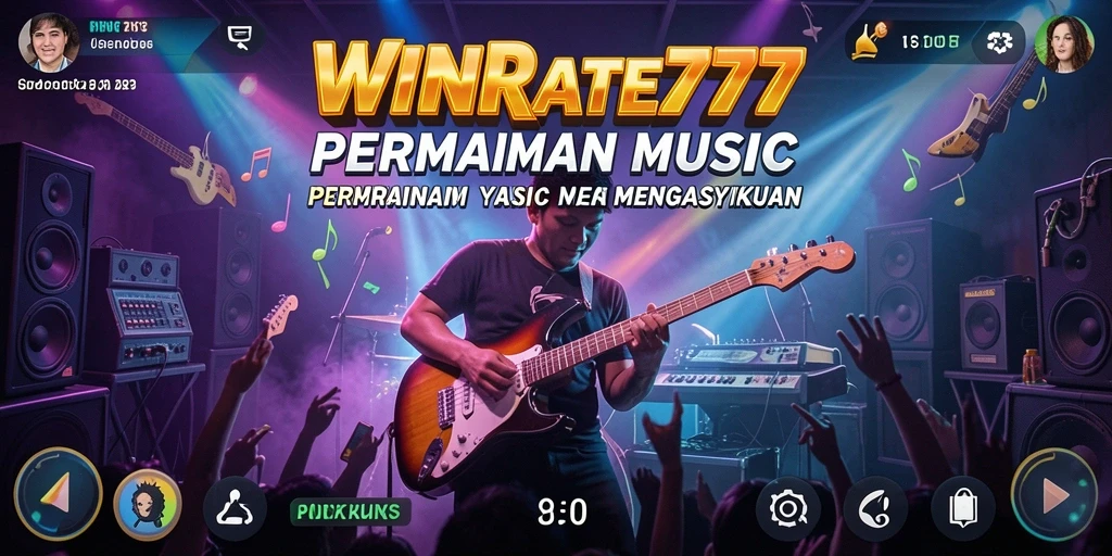 Tampilan gameplay <strong>WINRATE777</strong> dengan pengalaman musik yang seru.